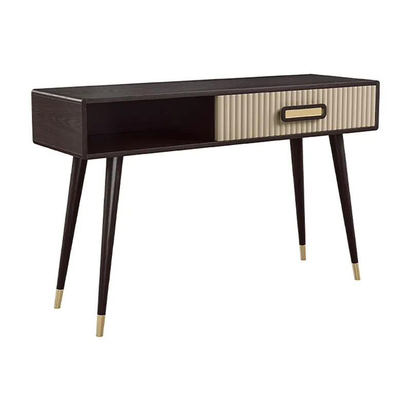 Elegant console table with fluted front drawer